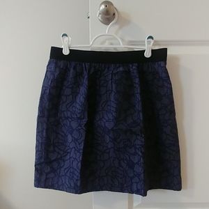 Ann Taylor Navy Stripe Mini Skirt